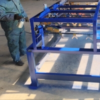 Painting process for wiggle wire production machine