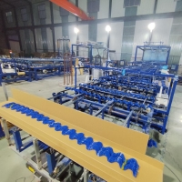 blue color wiggle wire production