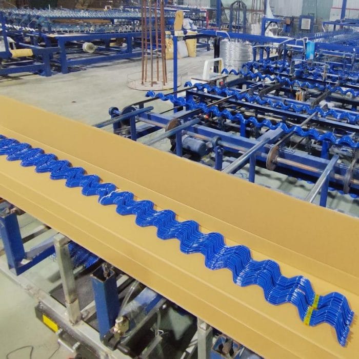 blue color wiggle wire production