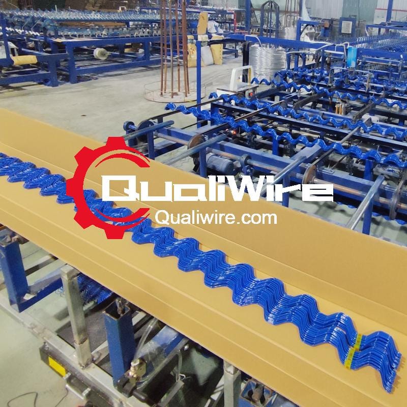 Greenhouse Zigzag Wiggle Wires,Spring Wire-lock for Greenhouse Film 2 blue color wiggle wire production