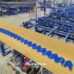 Greenhouse Wiggle Wire Plastic Coating Machine 1 blue color wiggle wire production8