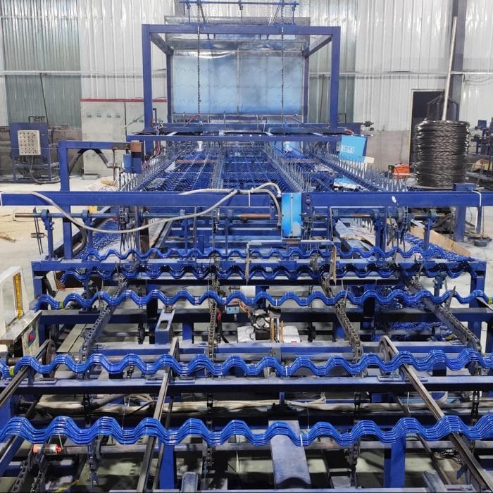 Wiggle Wire Plastic Coating Equipment, Greenhouse Zigzag Wire Production Line