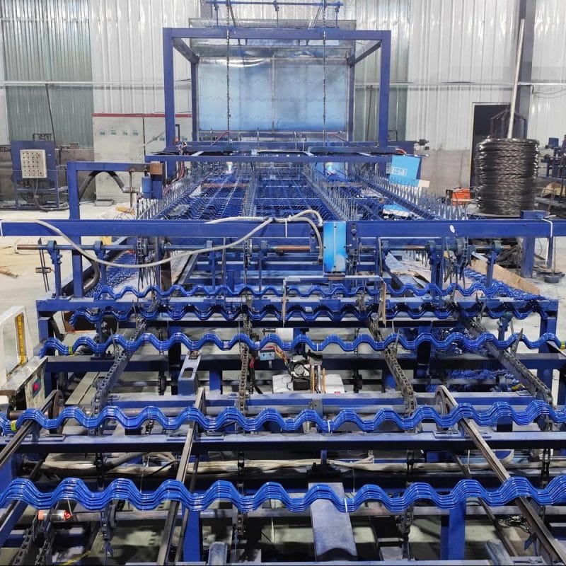 Wiggle Wire Plastic Coating Equipment, Greenhouse Zigzag Wire Production Line