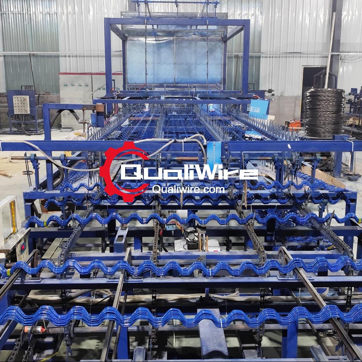 Wiggle Wire Making Equipment, Greenhouse Zigzag Wire Production Line 1 Wiggle Wire Plastic Coating Equipment, Greenhouse Zigzag Wire Production Line
