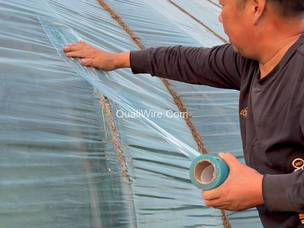How to Repair a Torn Greenhouse Plastic Film 2 2