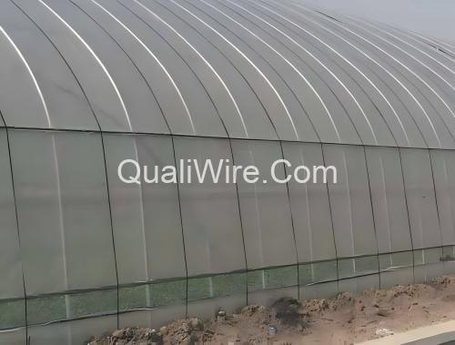 Greenhouse Plastic Film Tensioning: wire-lock channel and wiggle wire + Film Pressing tapes 3 wire-lock channel and wiggle wire