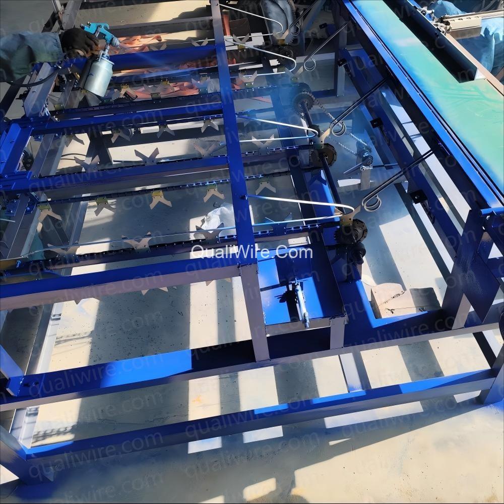 painting process for Greenhouse Zigzag Wiggle Wire Production Machine